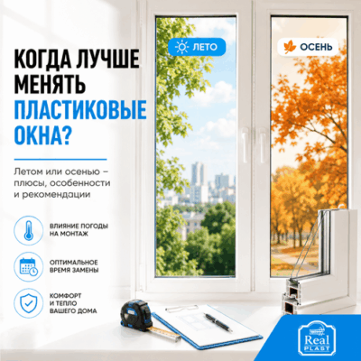 Замена пластиковых окон летом и осенью: сравнение условий монтажа перед отопительным сезоном